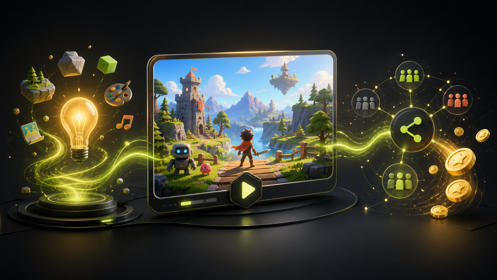 Eine Spielidee wird zu einer spielbaren Welt und erreicht ein Publikum