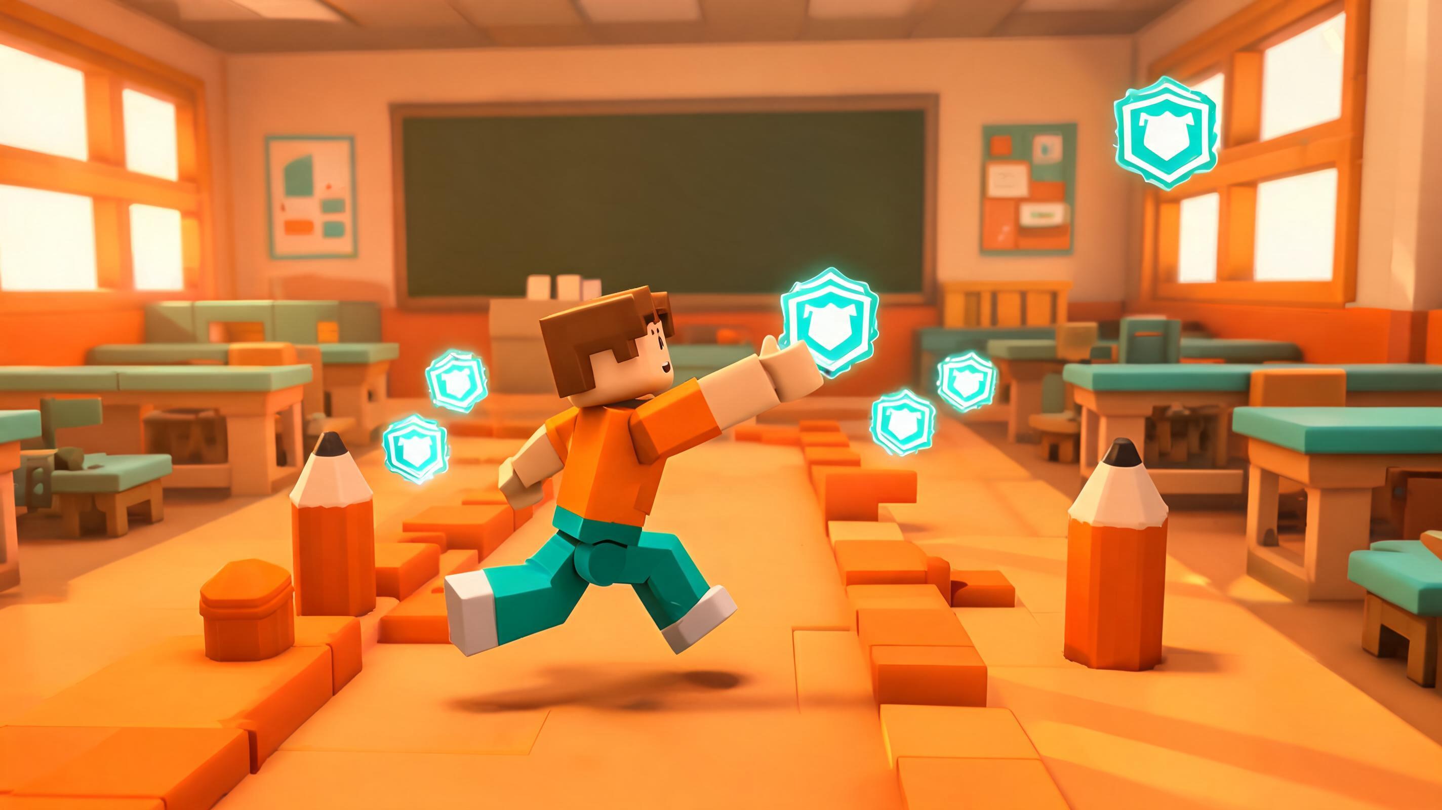 Kids AI Game Maker Workflow hero plan kidsRoblox-002: quiz quest with badge reward for parents guiding young creators with visible first action and browser-playable outcome.