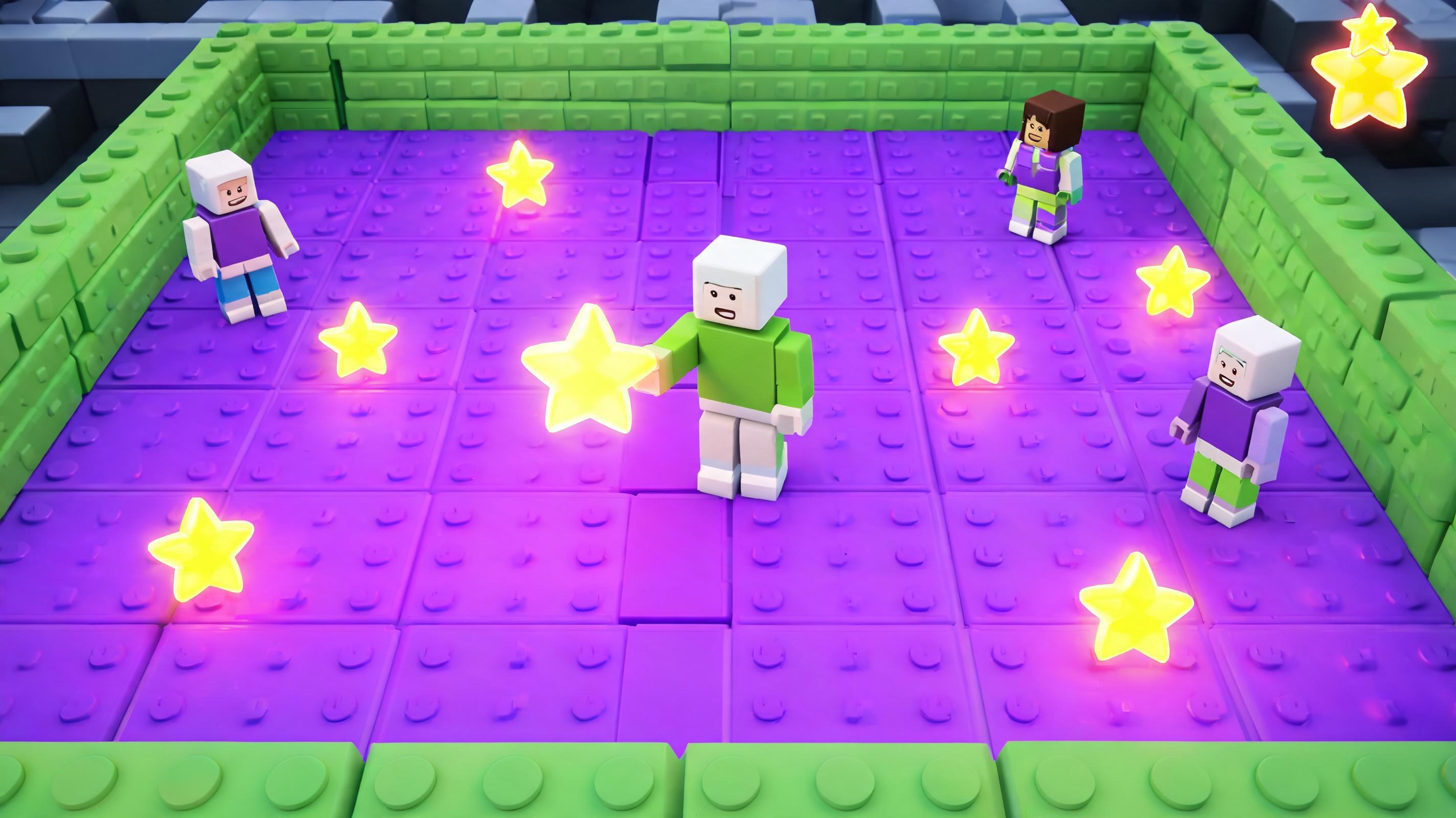 Kids AI Game Maker Workflow hero plan kidsRoblox-011: collect-stars kindness challenge for coding camp instructors with visible first action and browser-playable outcome.