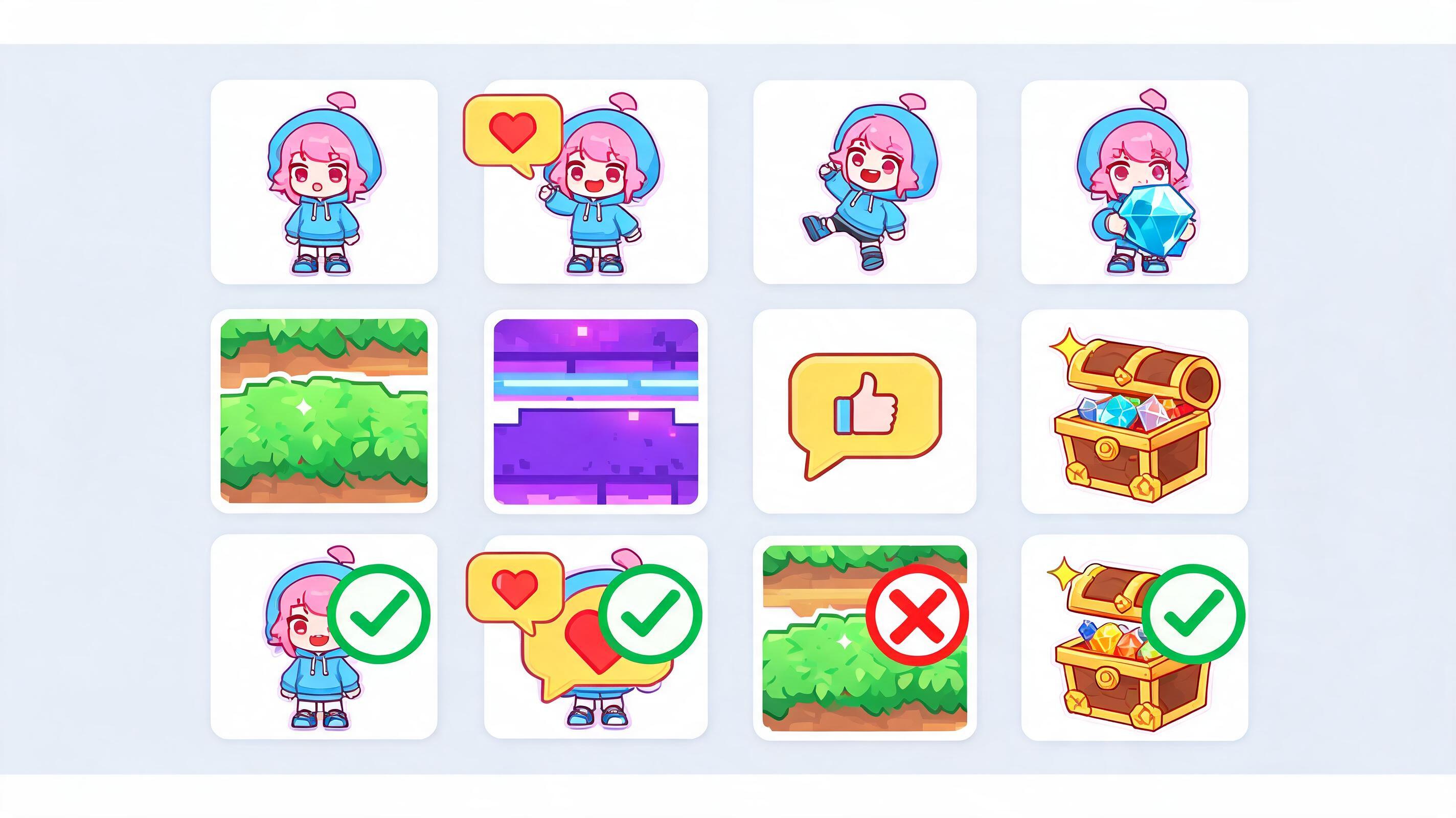 Vibe Gaming AI Prototype evidence plan vibeGaming-007: asset manifest, QA notes, state labels, and handoff criteria for chat-driven minigames.