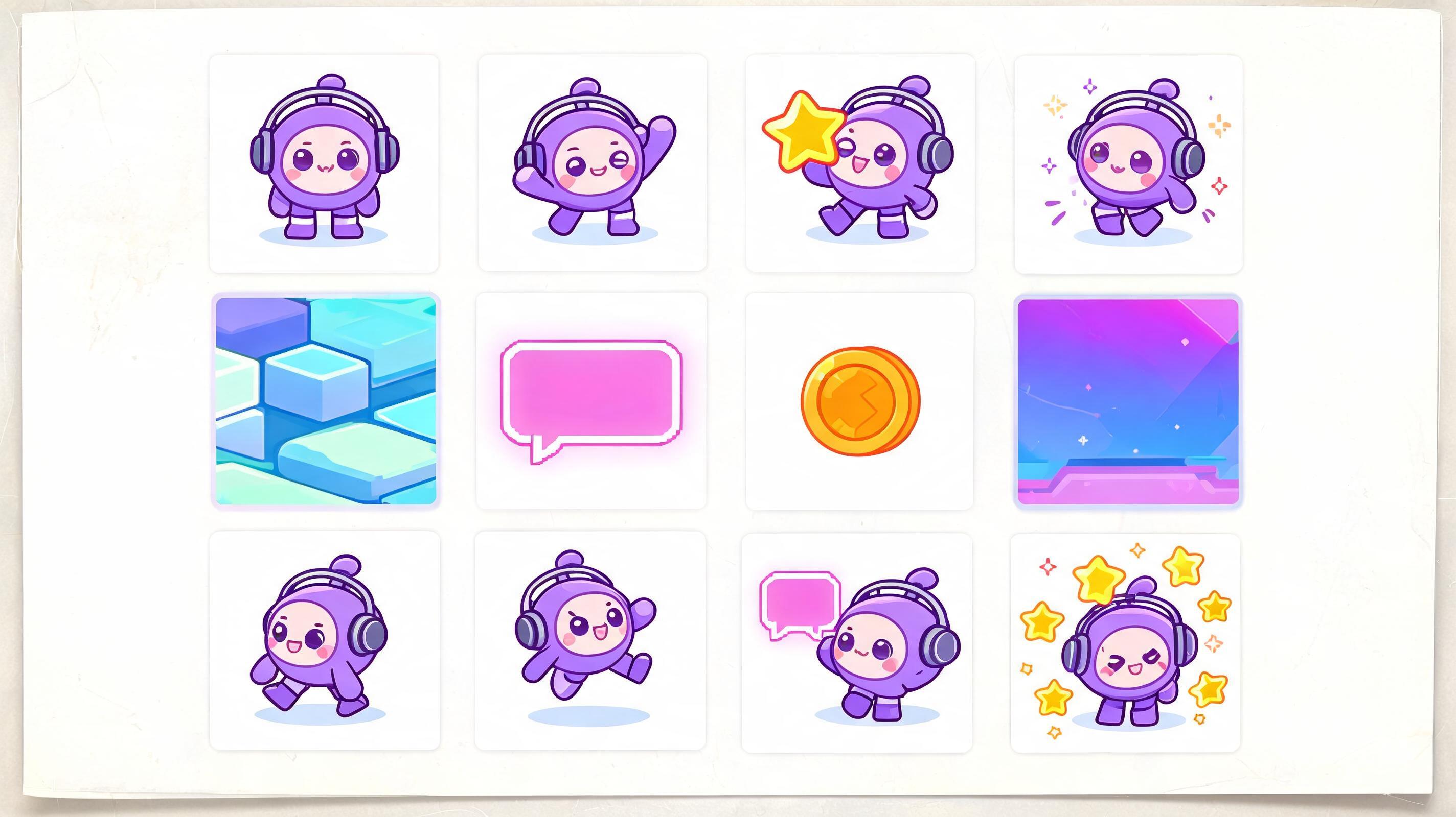 Vibe Gaming AI Prototype evidence plan vibeGaming-008: asset manifest, QA notes, state labels, and handoff criteria for chat-driven minigames.