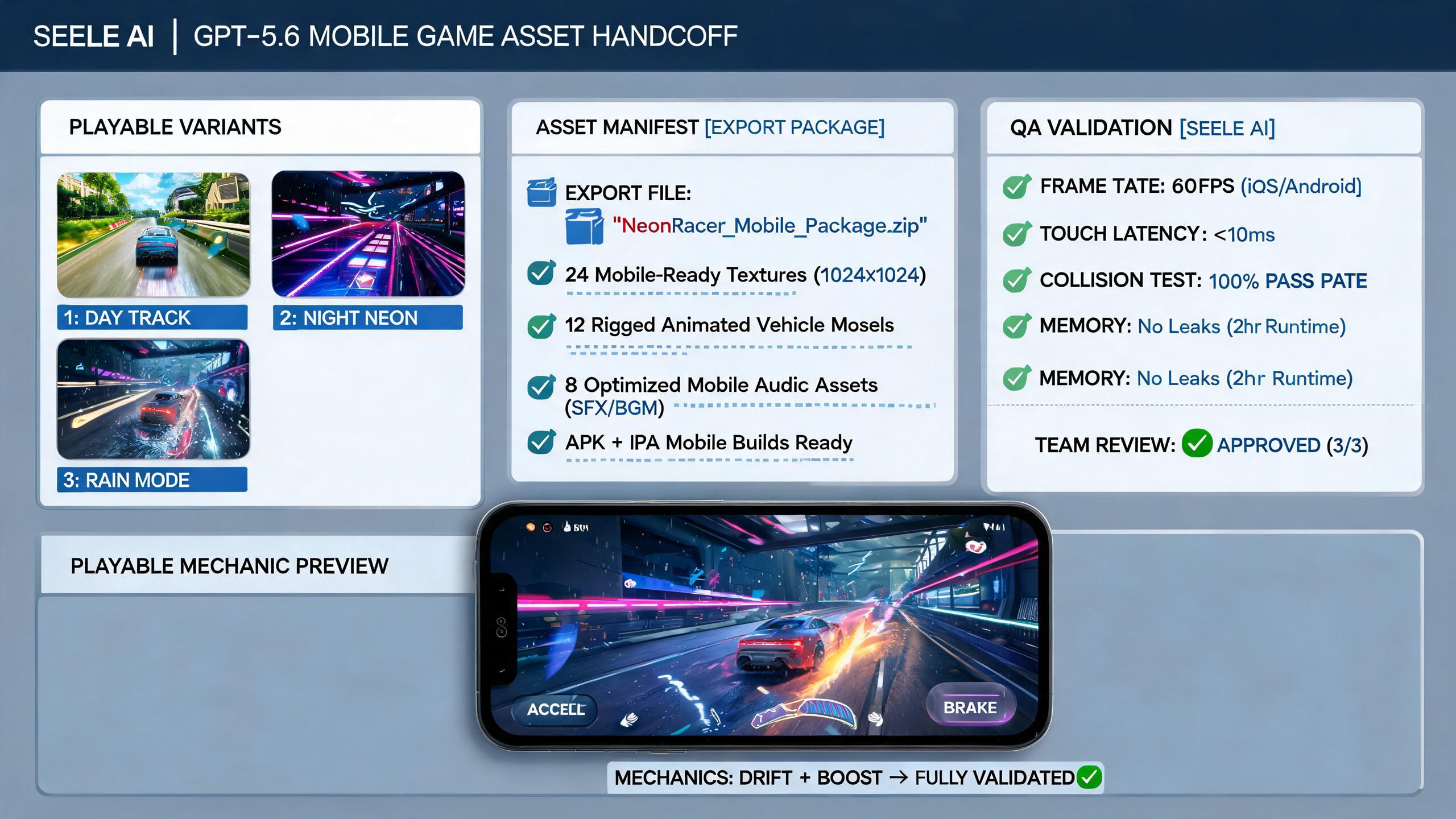 Generated evidence preview for gpt56-game-asset-handoff-package-mobile-game-studios: asset manifest and QA board and review handoff for mobile game studios.