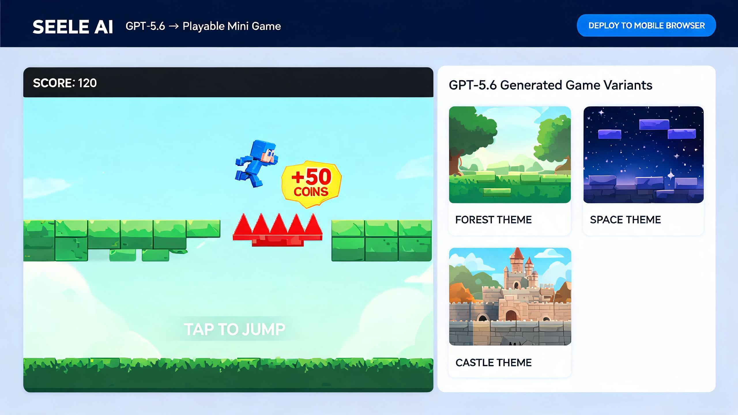 Generated playable preview for gpt56-prompt-to-playable-mini-game-mobile-game-studios: prompt brief becoming a playable tap-to-collect mini game with score and progress UI.