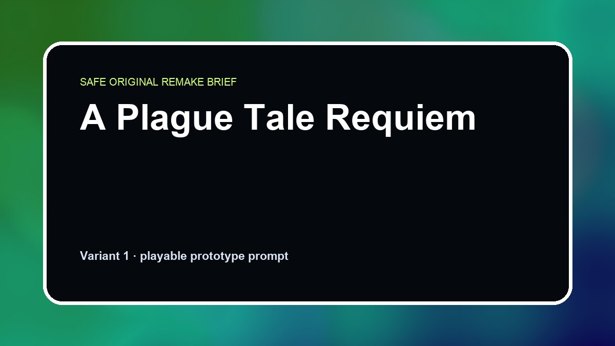 A Plague Tale Requiem original a plague tale requiem diy game reference artwork 1