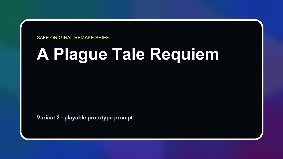 A Plague Tale Requiem original a plague tale requiem diy game reference artwork 2