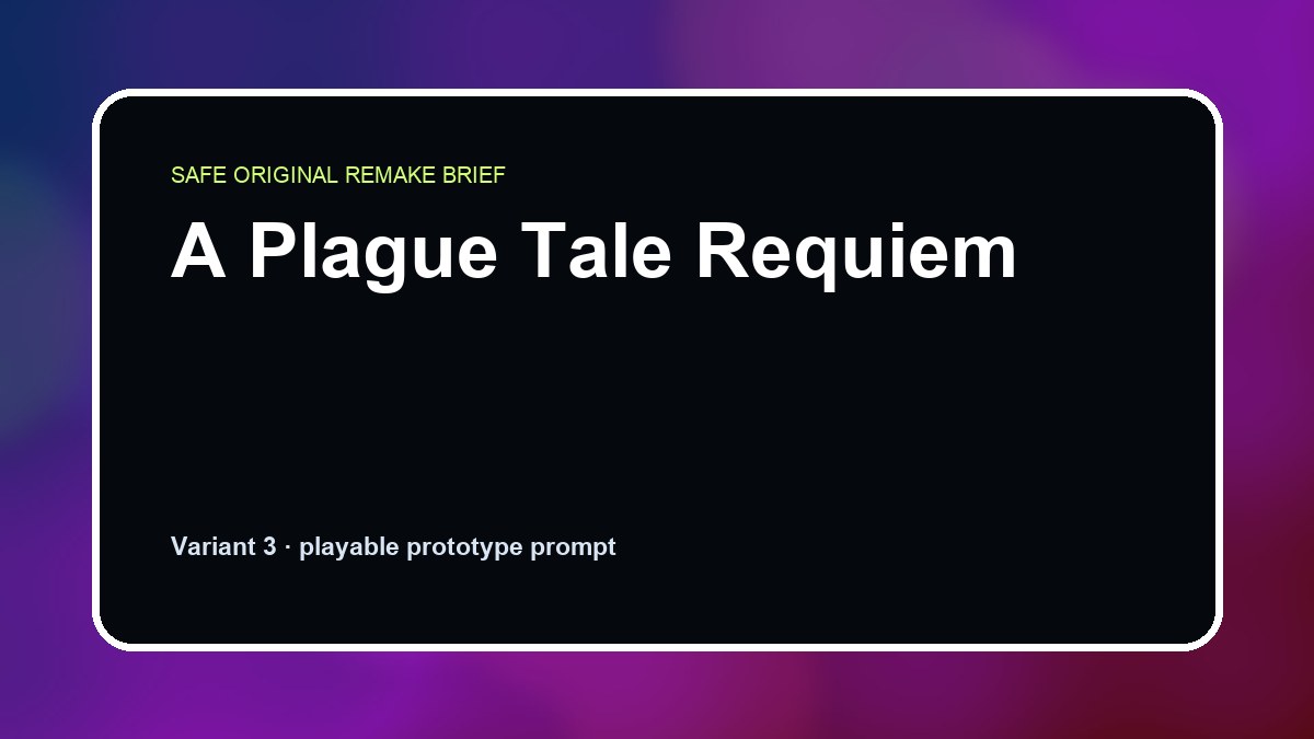 A Plague Tale Requiem original a plague tale requiem diy game reference artwork 3