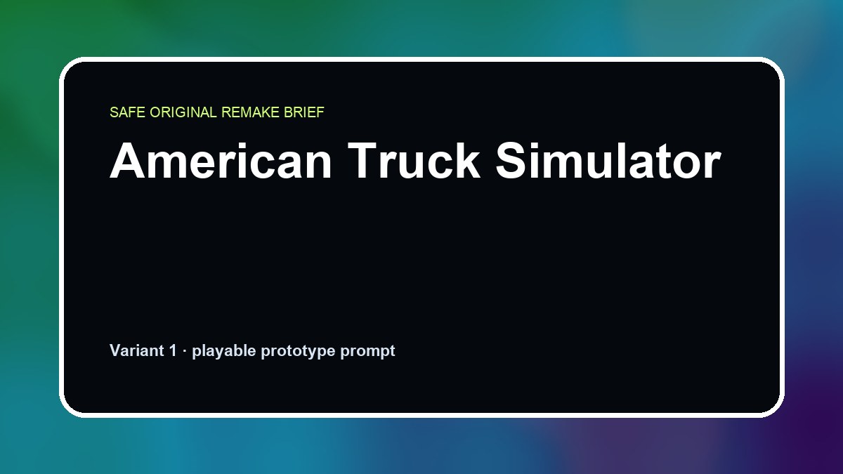 American Truck Simulator original american truck simulator custom game reference artwork 1