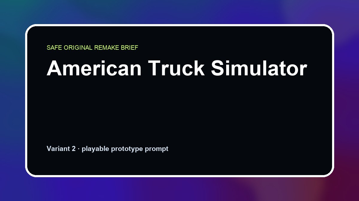 American Truck Simulator original american truck simulator custom game reference artwork 2