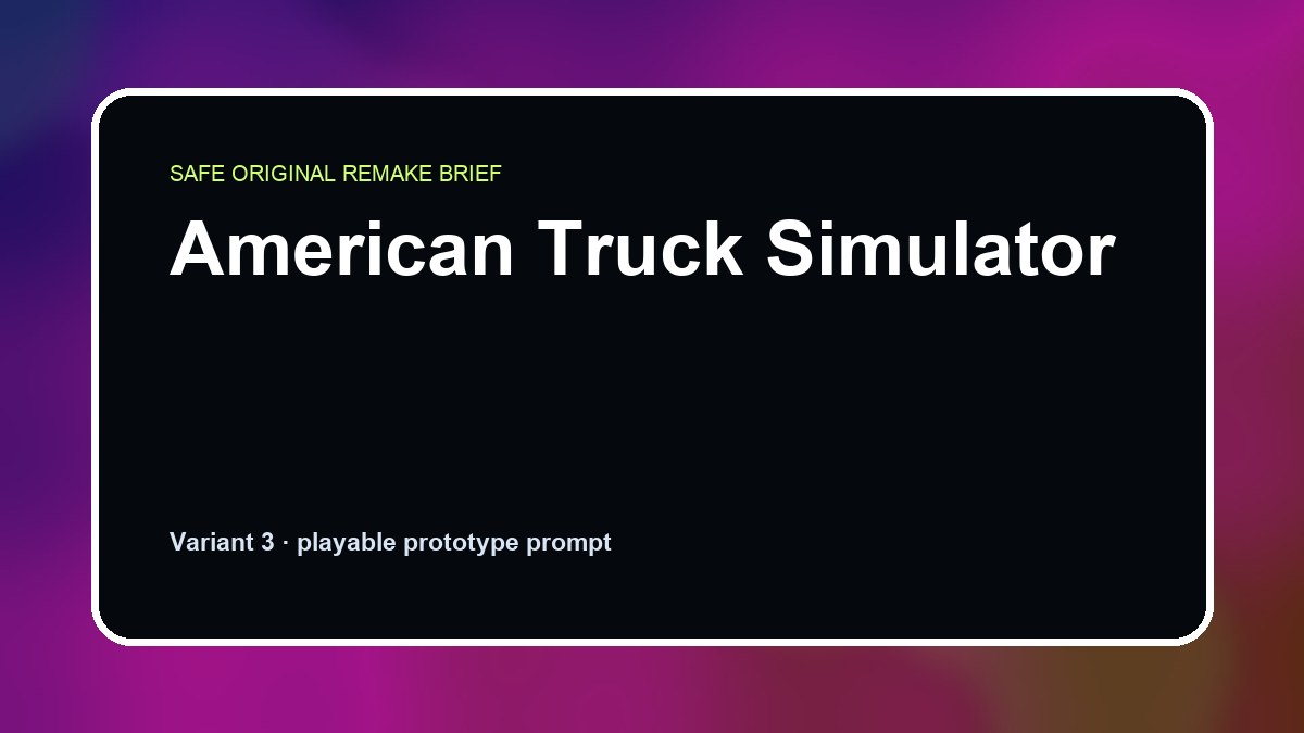 American Truck Simulator original american truck simulator custom game reference artwork 3