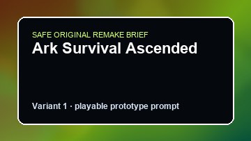 Ark Survival Ascended Sifu Custom Game Builder preview