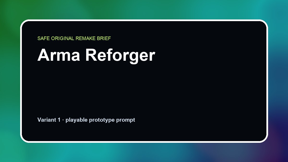 Arma Reforger original game remake reference artwork 1