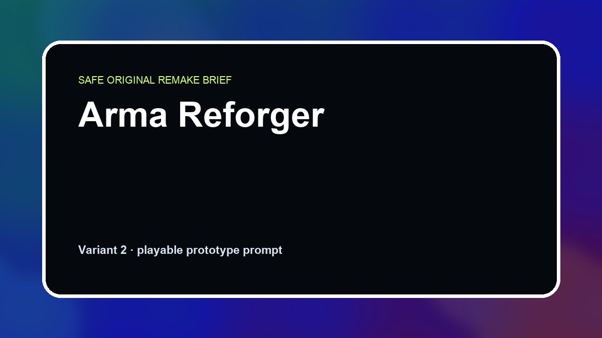 Arma Reforger original game remake reference artwork 2