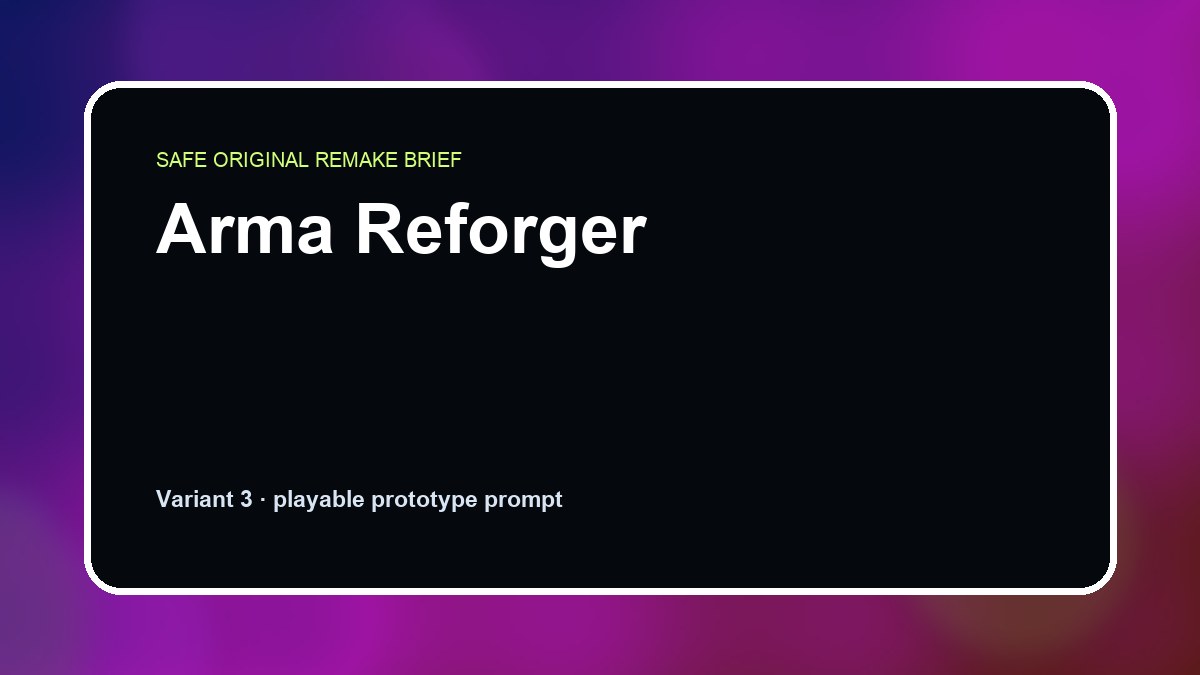 Arma Reforger original game remake reference artwork 3