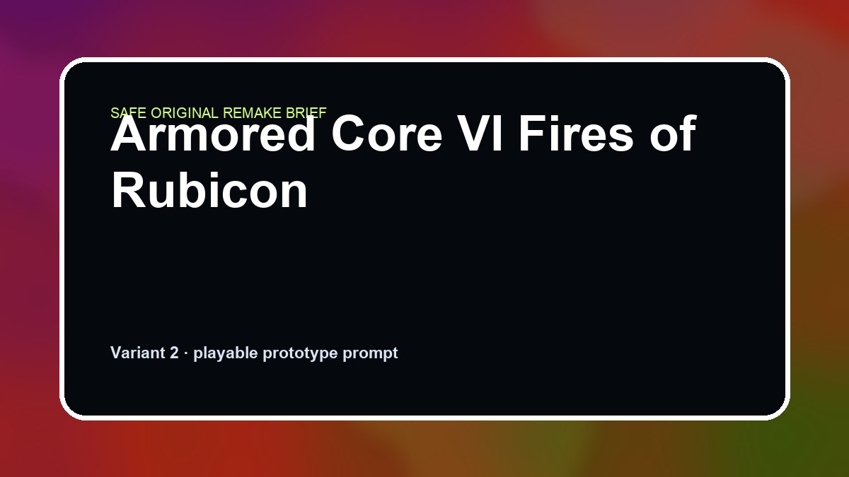 Armored Core VI Fires of Rubicon original armored core vi fires of rubicon custom game reference artwork 2