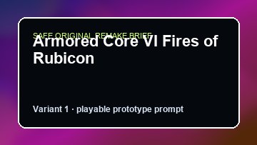 Armored Core VI Fires of Rubicon FTL Faster Than Light Custom Game Builder preview