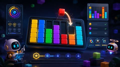 Block Out Color Sort Puzzle original game remake reference artwork 3
