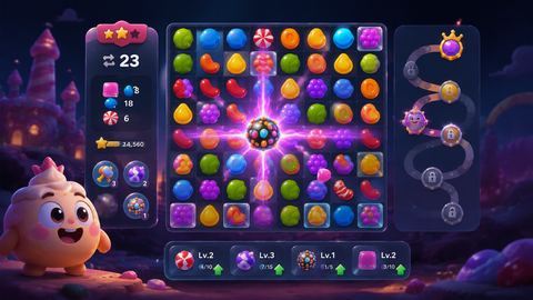 Candy Crush Saga original game remake reference artwork 3