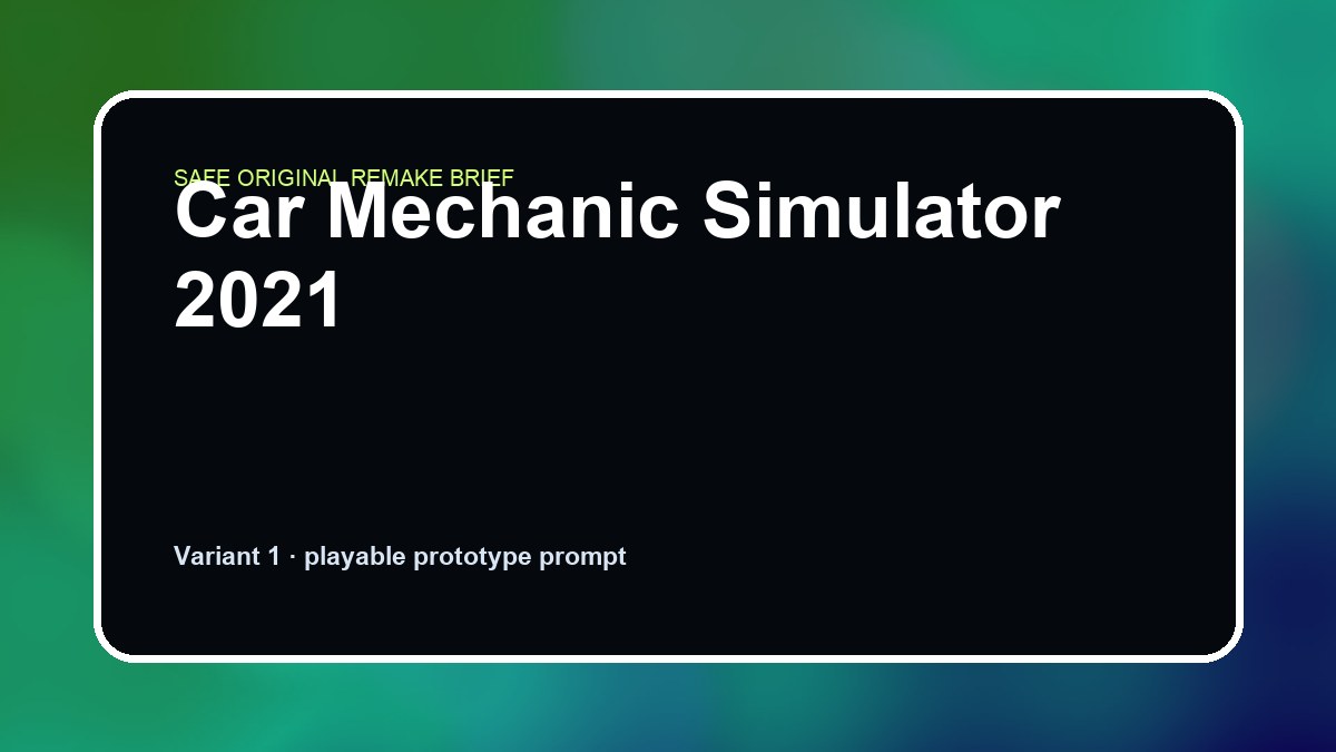 Car Mechanic Simulator 2021 original car mechanic simulator 2021 diy game reference artwork 1