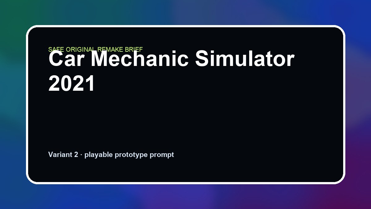Car Mechanic Simulator 2021 original car mechanic simulator 2021 diy game reference artwork 2