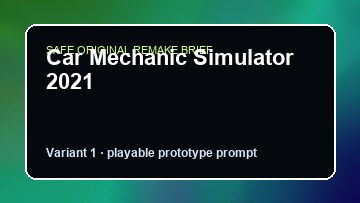 Car Mechanic Simulator 2021 Kenshi Custom Game Builder preview