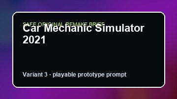 Car Mechanic Simulator 2021 original car mechanic simulator 2021 diy game reference artwork 3