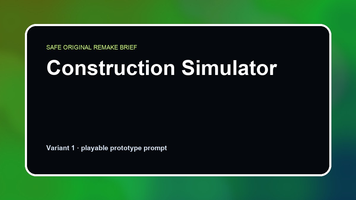 Construction Simulator original construction simulator custom game reference artwork 1