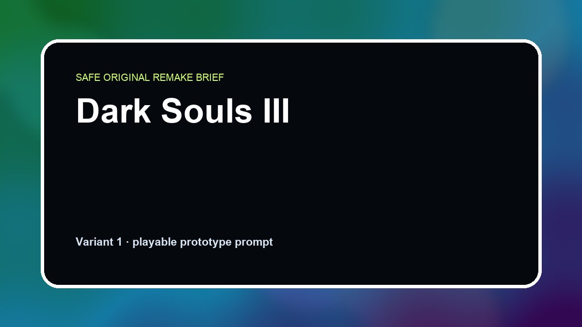 Dark Souls III original game remake reference artwork 1