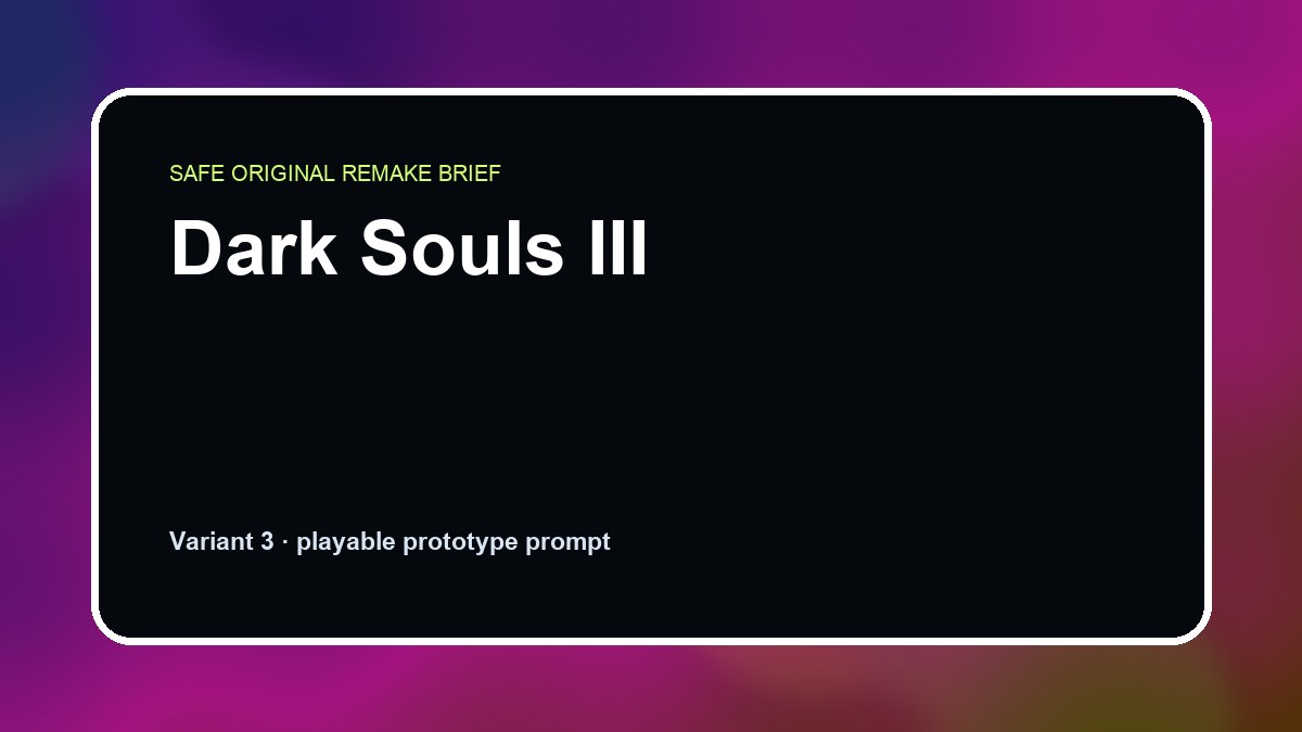 Dark Souls III original game remake reference artwork 3