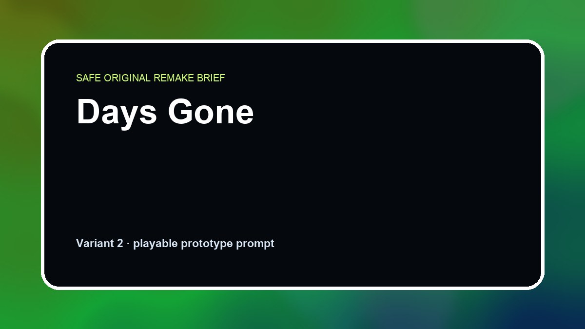 Days Gone original days gone diy game reference artwork 2