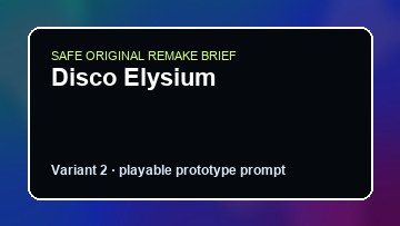 Disco Elysium original disco elysium diy game reference artwork 2