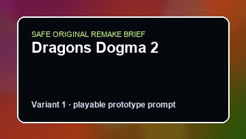 Dragons Dogma 2 Max Payne DIY Game Maker preview