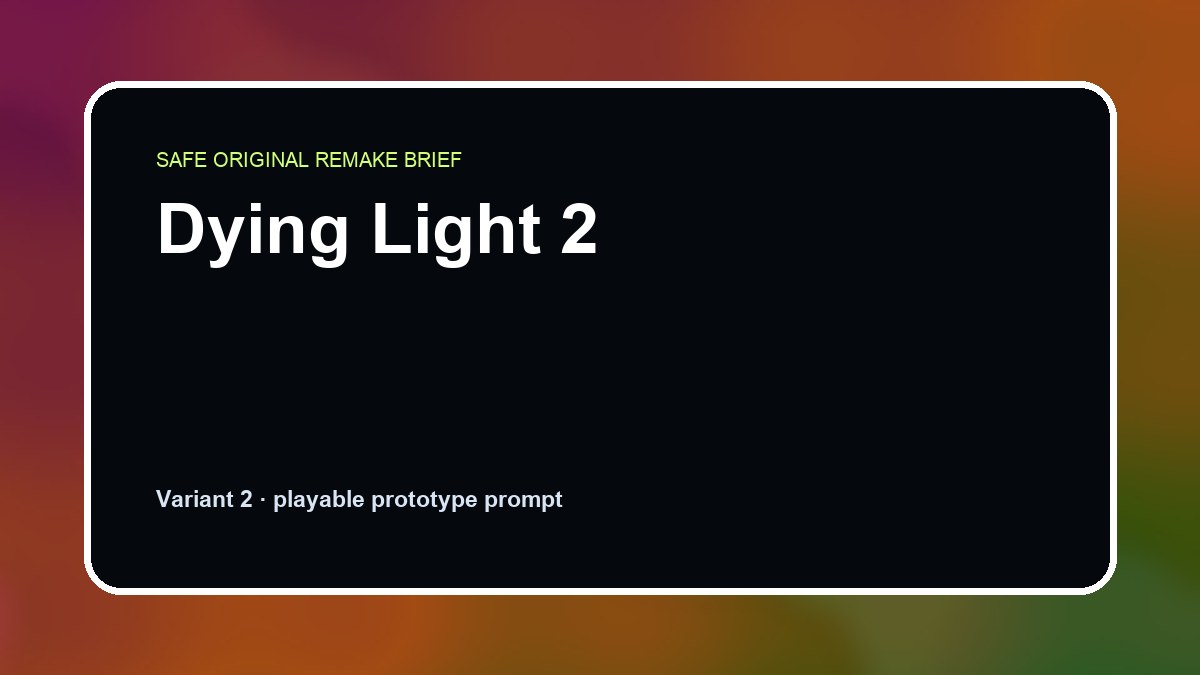 Dying Light 2 original dying light 2 diy game reference artwork 2