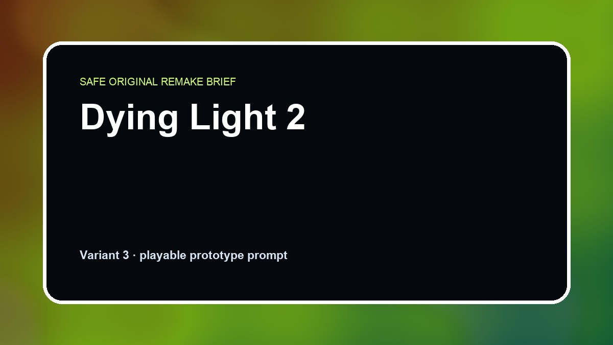 Dying Light 2 original dying light 2 diy game reference artwork 3