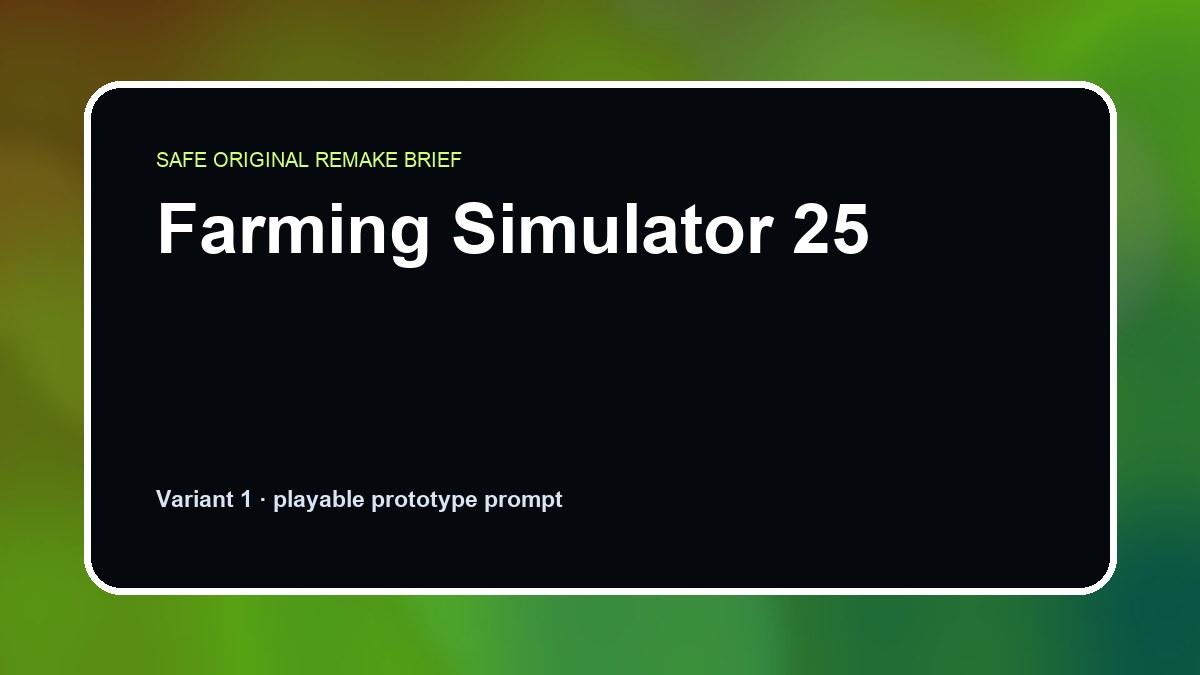 Farming Simulator 25 original farming simulator 25 diy game reference artwork 1