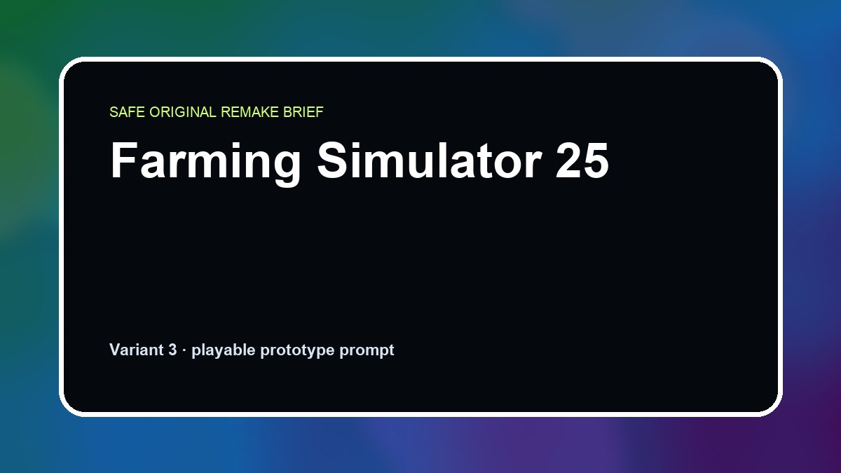 Farming Simulator 25 original farming simulator 25 diy game reference artwork 3