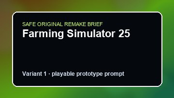 Farming Simulator 25 Hotline Miami Custom Game Builder preview