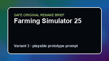 Farming Simulator 25 original farming simulator 25 custom game reference artwork 3