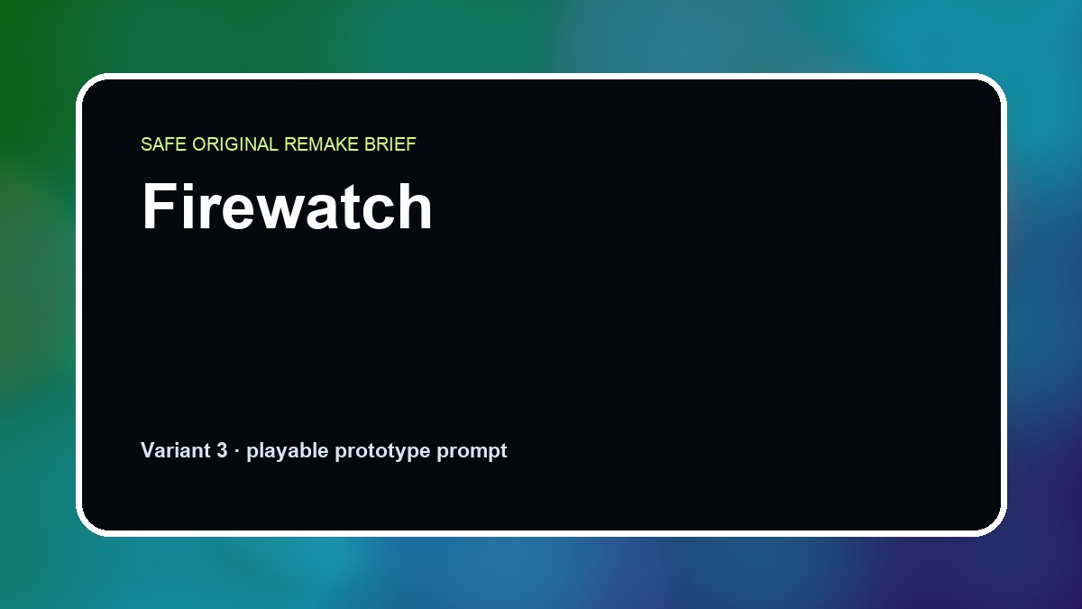 Firewatch original firewatch custom game reference artwork 3