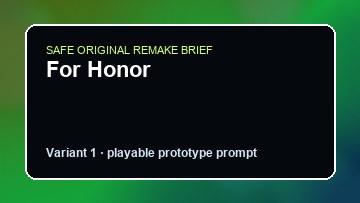 For Honor original for honor diy game reference artwork 1