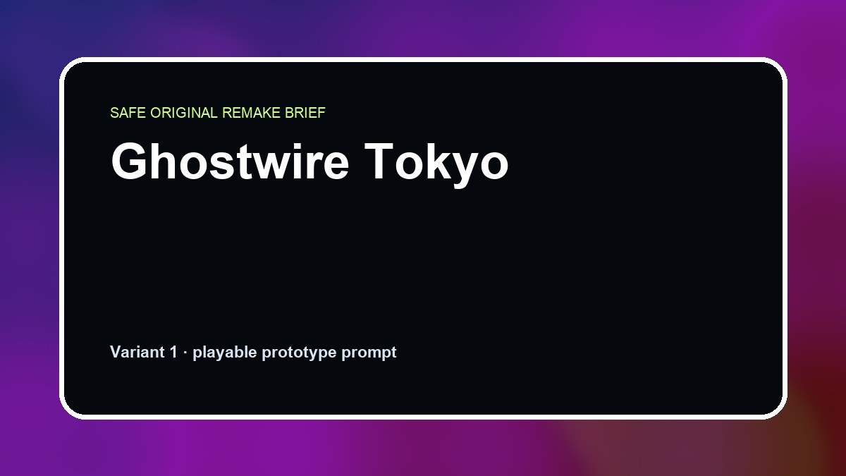 Ghostwire Tokyo original ghostwire tokyo diy game reference artwork 1