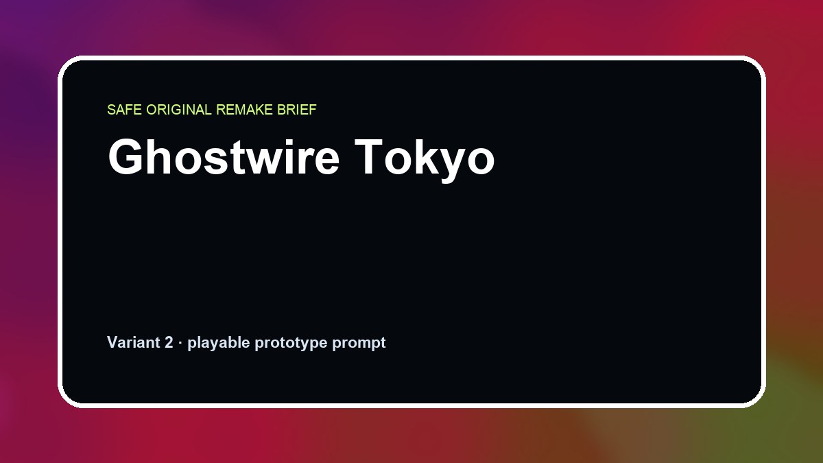 Ghostwire Tokyo original ghostwire tokyo diy game reference artwork 2