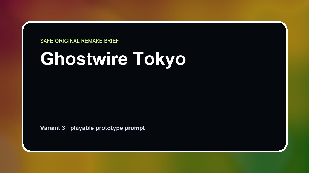 Ghostwire Tokyo original ghostwire tokyo diy game reference artwork 3