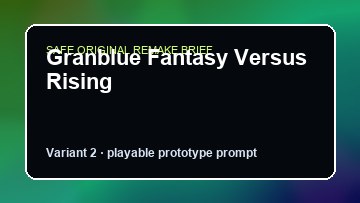 Granblue Fantasy Versus Rising original granblue fantasy versus rising custom game reference artwork 2