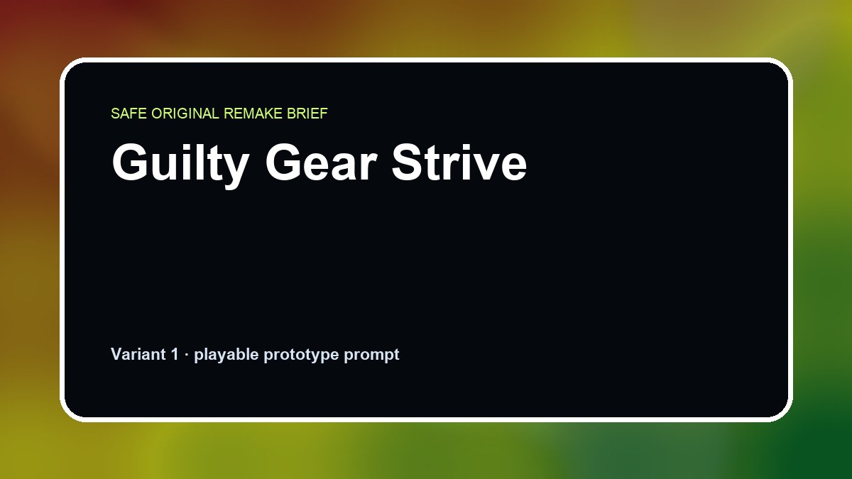 Guilty Gear Strive original guilty gear strive diy game reference artwork 1