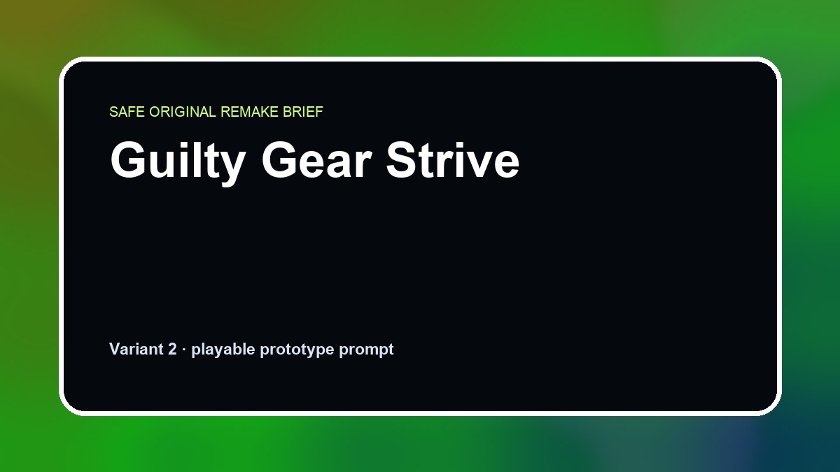 Guilty Gear Strive original guilty gear strive diy game reference artwork 2