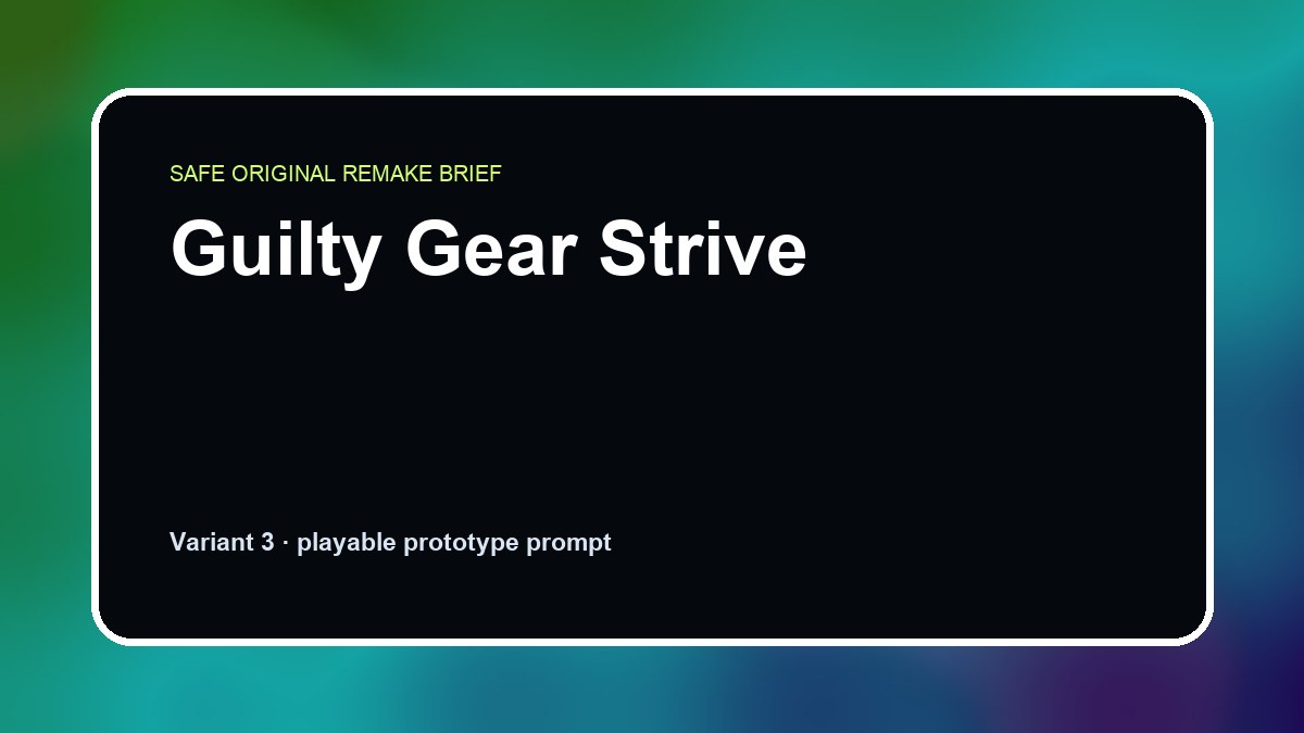 Guilty Gear Strive original guilty gear strive diy game reference artwork 3