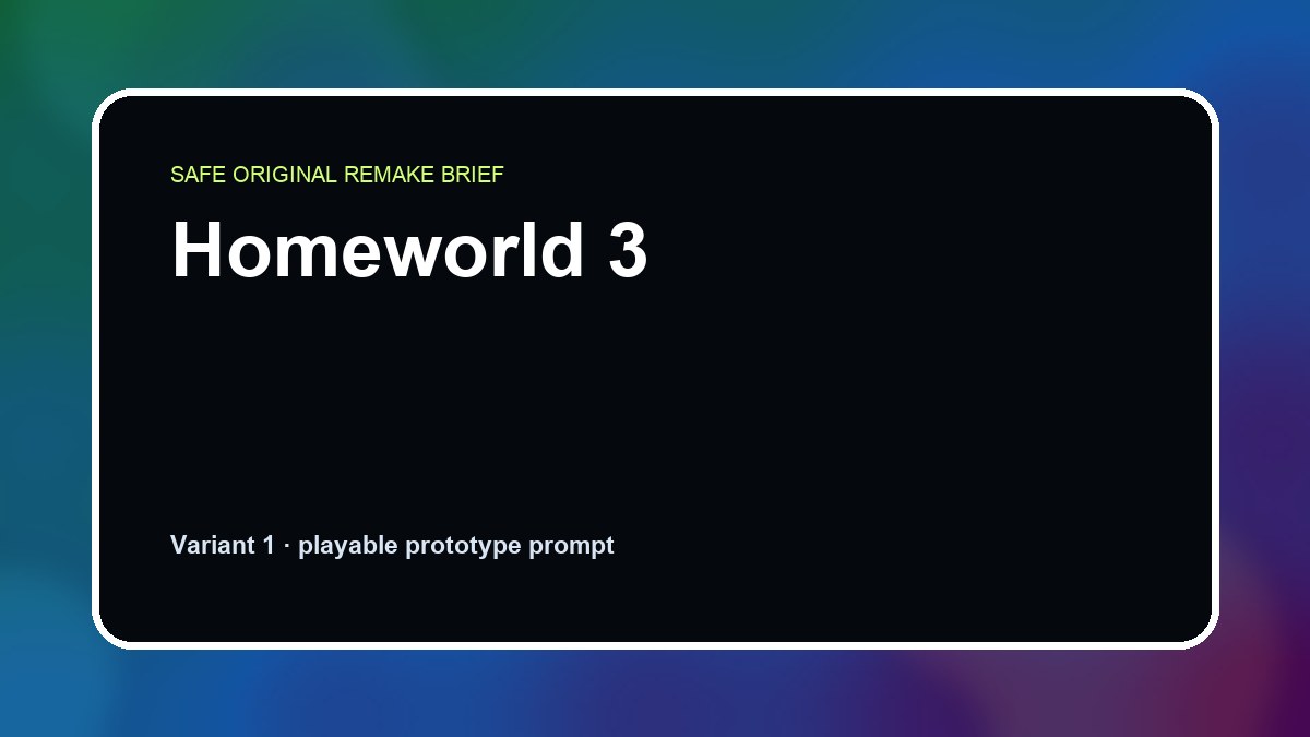 Homeworld 3 original homeworld 3 diy game reference artwork 1