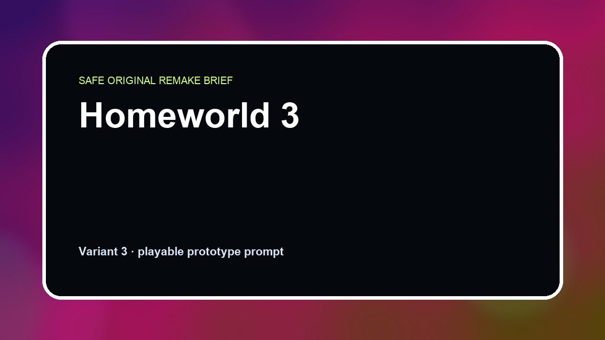 Homeworld 3 original homeworld 3 diy game reference artwork 3