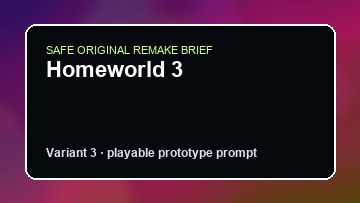 Homeworld 3 original homeworld 3 diy game reference artwork 3