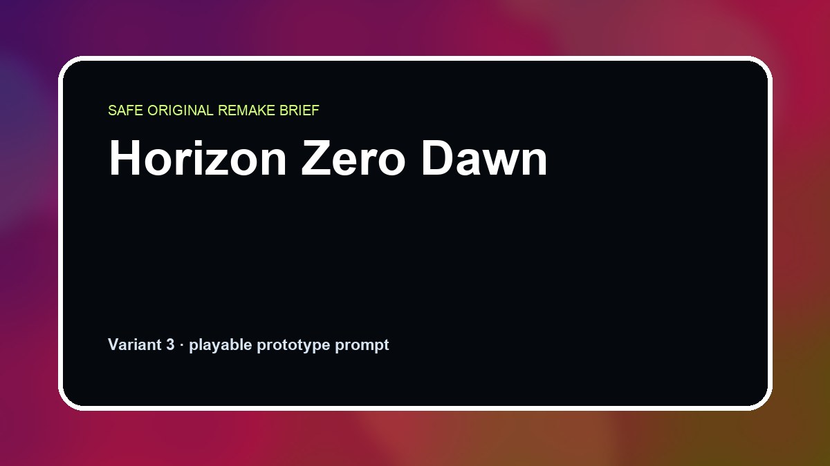 Horizon Zero Dawn original horizon zero dawn custom game reference artwork 3